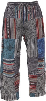 Guru-Shop Patchwork Yogahose Goa Hose loose fit schwarz