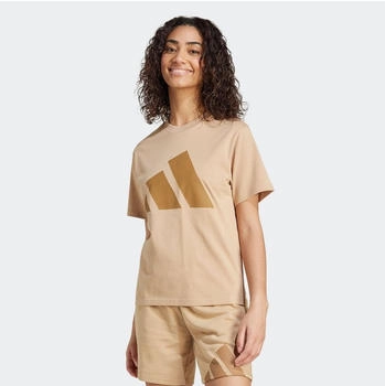 Adidas Essentials Big Logo Baumwoll T-Shirt JY4913 warm sandstone brown desert