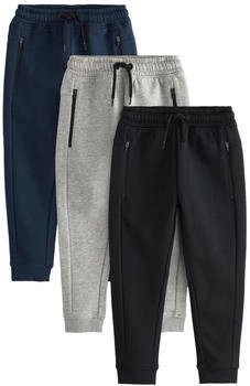 Next Slim Fit-Jogginghosen 3er-Pack marineblau grau schwarz