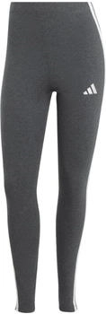 Adidas Essentials 3-Stripes Cotton Leggings dunkelgrau wei&szlig;