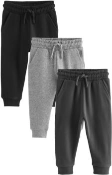 Next Weiche Jogginghose 3er-Pack schwarz anthrazit grau