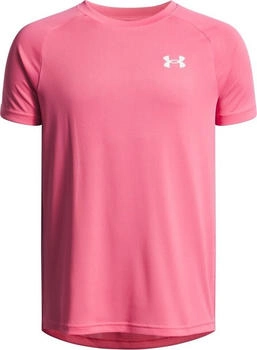 Under Armour Tech kurzarm Trainingsshirt 672 super pink white
