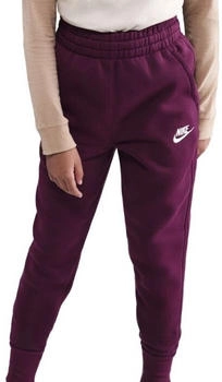 Nike M&auml;dchen Club Fleece Hose (FD2921-610) bordeaux/wei&szlig;