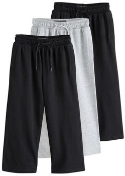 Next Wide Leg Hose hellgrau/schwarz
