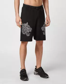 Plein Sport Tiger Joggingshorts (PPL2585) schwarz