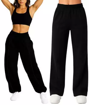 Smilodox Siara Jogginghose Oversize Fit schwarz uni