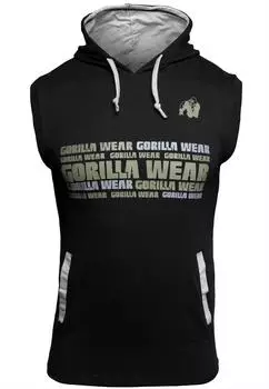 Gorilla Wear Melbourne S/L Hooded T-Shirt (9051690001) schwarz