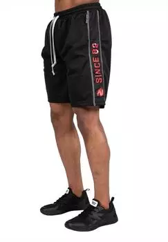 Gorilla Wear Functional Mesh Shorts Loose Fit schwarz/rot