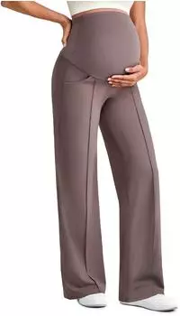 G4Free Umstandshose Hohe Taille Yogahose taupe