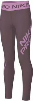 Nike Pro Big Girls Leggings (IF1778-502) tattoo/lt magenta