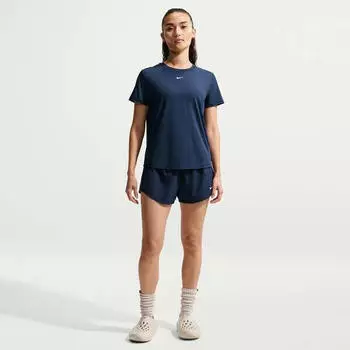 Nike One Classic Dri-FIT Kurzarm-Oberteil für Damen (FN2798) midnight navy/white