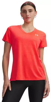 Under Armour Women's UA Tech Twist Kurzarmshirt (1384227) venom red/white