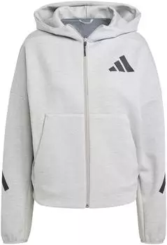 Adidas Z N E Zip-Hoodie grau meliert