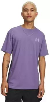 Under Armour UA Sportstyle Left Chest Shirt (1326799) purple luxe/wei&szlig;