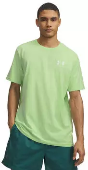 Under Armour UA Sportstyle Left Chest Shirt (1326799) lumos lime/white