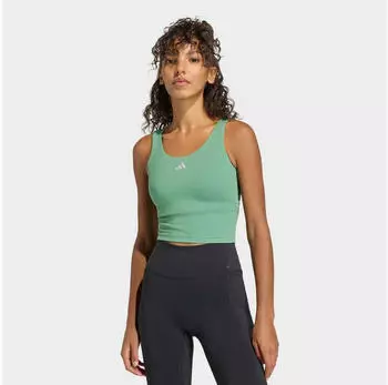 Adidas Three Stripes Studio All Me Light Support Tanktop (HZ0876) preloved green