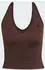 Adidas Workout Essentials Knit Halterneck Tank Top (JZ0123) aurora coffee
