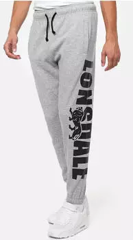Lonsdale Portessie Jogginghose marl grey/schwarz