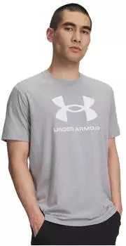 Under Armour UA Sportstyle Logo Update SS (1382911) steel light heather/white