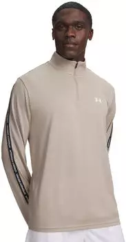 Under Armour Tech&trade; &frac12; Zip Langarmshirt (6012357-203) timberwolf taupe/schwarz/wei&szlig;