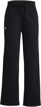 Under Armour Rival Fleece Straight Pant Trainingshose (1381847-001) schwarz/wei&szlig;