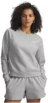 Under Armour Terry Crew Sweatshirt Regular Fit (6011016) mod gray light heather/wei&szlig;