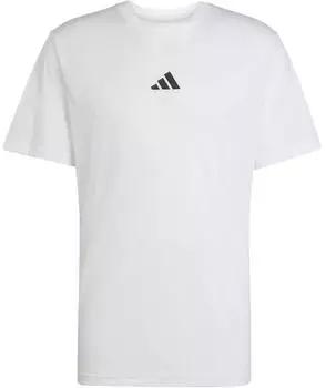 Adidas Training T-Shirt mit R&uuml;ckenprint (KB9403) wei&szlig;