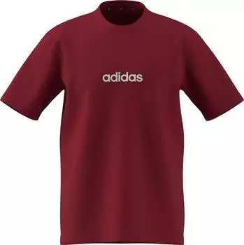 Adidas Essentials Linear Single Jersey T-Shirt active maroon/white