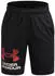 Under Armour Jungen Short Tech Logo Short 1383333-006 Black/Venom Red