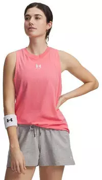 Under Armour Damen Top Campus Muscle Tank 1383659-600 Bittersweet Pink/White