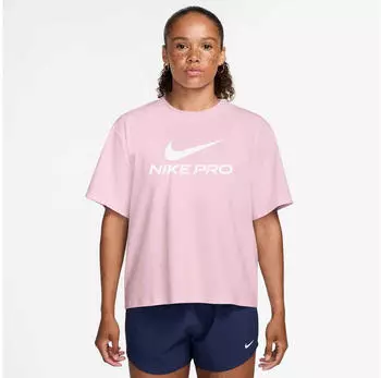 Nike W NP DF 365 SS Loose Top Kurzarm Shirt mit lockerer Passform (91725721) pink foam/wei&szlig;