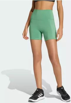 Adidas 3-Stripes Studio All Me Booty Short Leggings (KV4682) preloved green