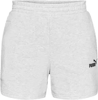 Puma Ess Small No. 1 Logo 5'' High-Waist Short Regular hellgrau/schwarz