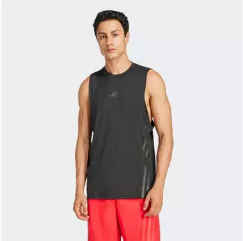 Adidas D4T Workout 3 Stripes Tank Shirt (JE5685) schwarz