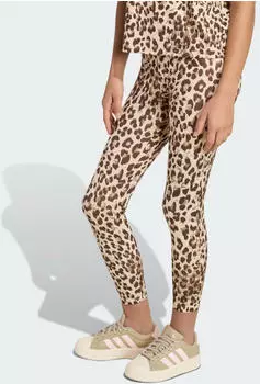 Adidas Animal Print Sport Leggings Tights (KC7221) crystal linen/khaki six/dark brown