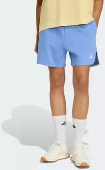 Adidas 3-Stripes Studio Fleece Shorts, Loose Fit (DM647) blue fusion