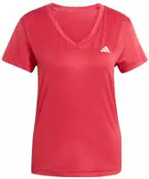 adidas Women's Workout Essentials V-Neck T-Shirt, Active Maroon, XS
