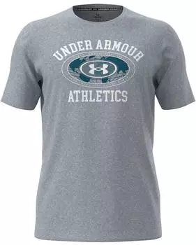 Under Armour UA M 60/40s Armor Globe SS T-Shirt (6009261-011) mod gray medium heather/white