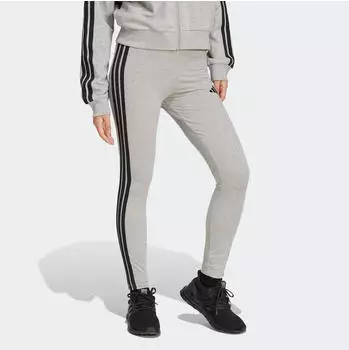 Adidas Essentials 3-Streifen Baumwoll Leggings JE0068 mittelgrau schwarz