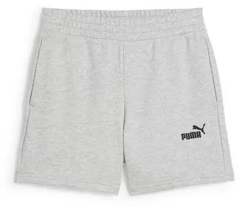 Puma ESS Small No. 1 Logo 5'' High-Waist Shorts Damen (682440) light gray heather/schwarz