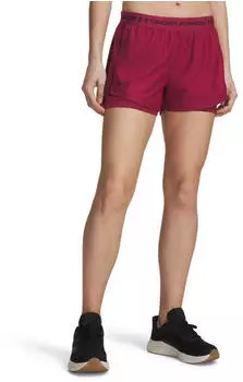 Under Armour Tech Play Up 2in1 Shorts (1389895-622) claret/claret/ox blood