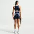 Nike One Bike Shorts mit hohem Bund Damen ca. 12,5 cm (IB9186) midnight navy/hydrogen blue/white