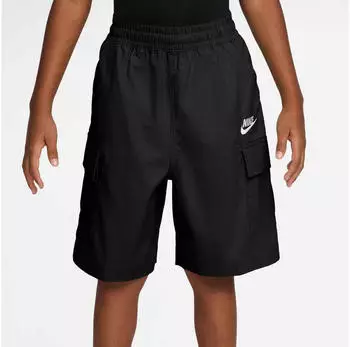 Nike Sportswear Club French-Terry-Shorts (12,5 cm) f&uuml;r &auml;ltere Kinder (M&auml;dchen) (IF2840) black/white