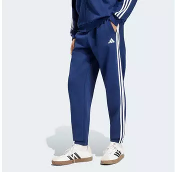 Adidas Essentials 3-Stripes Fleece Tapered Cuffed Pants (KY4133) team navy blau 2/wei&szlig;
