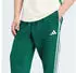 Adidas Essentials 3-Stripes Fleece Tapered Cuffed Pants (KY4129) collegiate green/off white