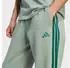 Adidas Essentials 3-Stripes Fleece Tapered Cuffed Jogginghose (KY4136) silver green/collegiate green