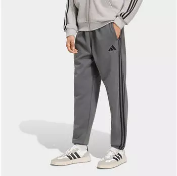 Adidas Essentials Fleece Tapered Cuff 3-Stripes Hose grey five/black