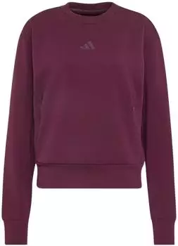 Adidas D4T Knit Crew Pullover weinrot
