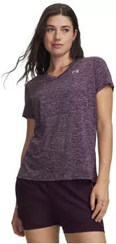 Under Armour Women's UA Tech Twist V-Neck Kurzarm (1384227) purple echo/mauve pink