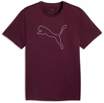 Puma Tad Essential Heather Large Cat Trainingsshirt (525907) ruby noir heather